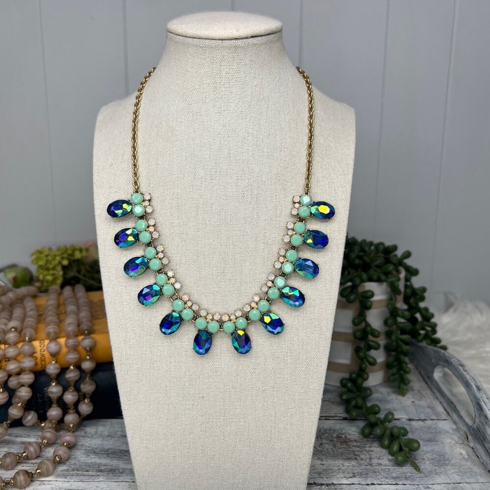 J. Crew | Iridescent Rhinestone Statement Necklace - Picture 2 of 14